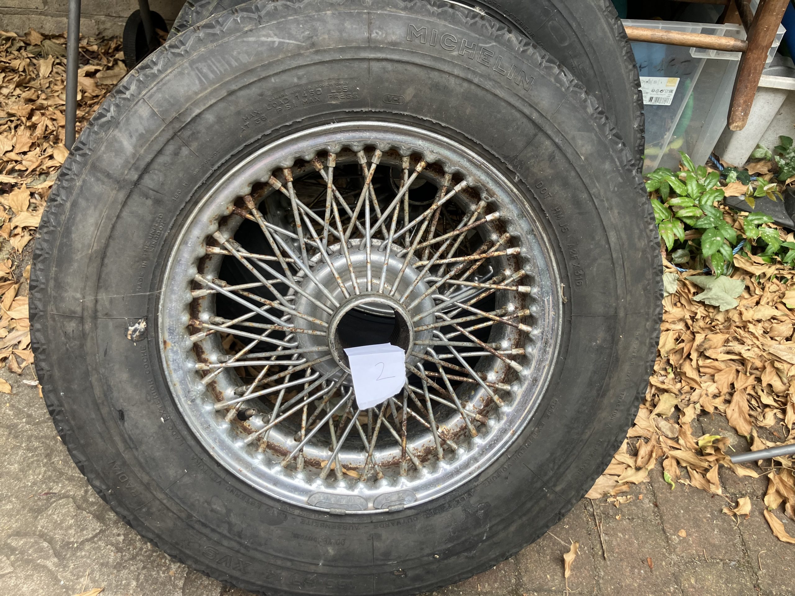 Set of 4 wire wheels: Usable but Needing Refurbishment £250 - Image 5