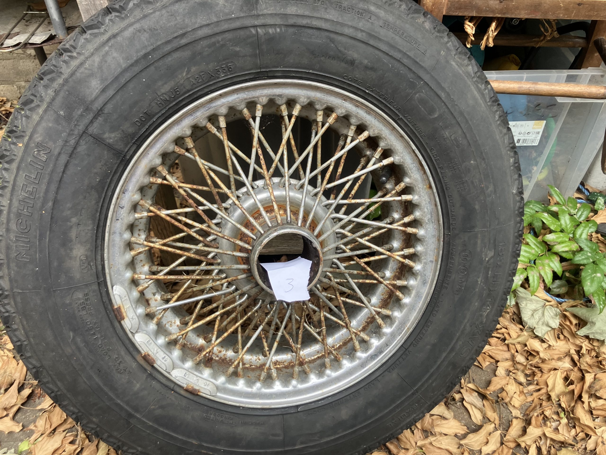 Set of 4 wire wheels: Usable but Needing Refurbishment £250