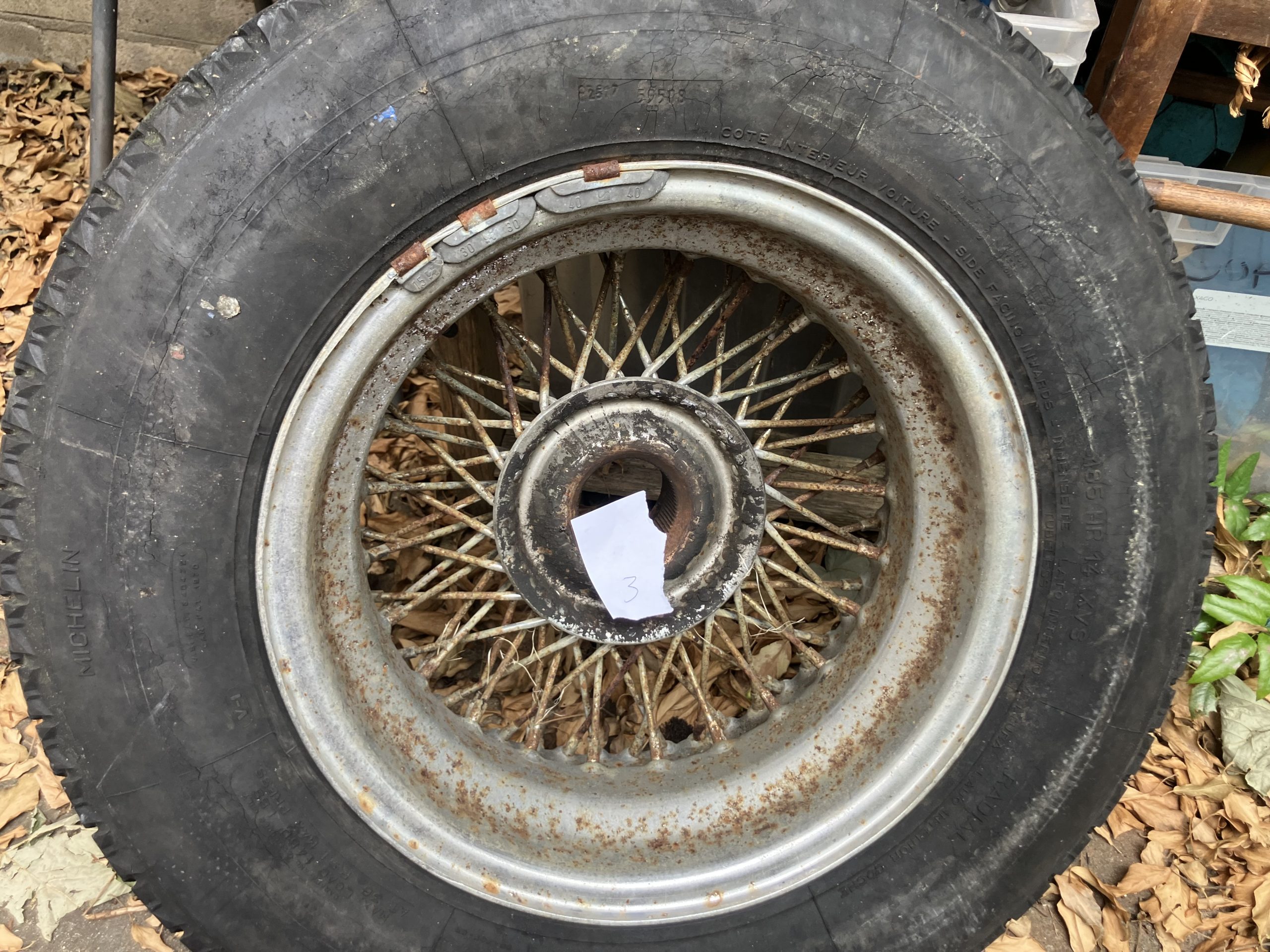 Set of 4 wire wheels: Usable but Needing Refurbishment £250 - Image 4